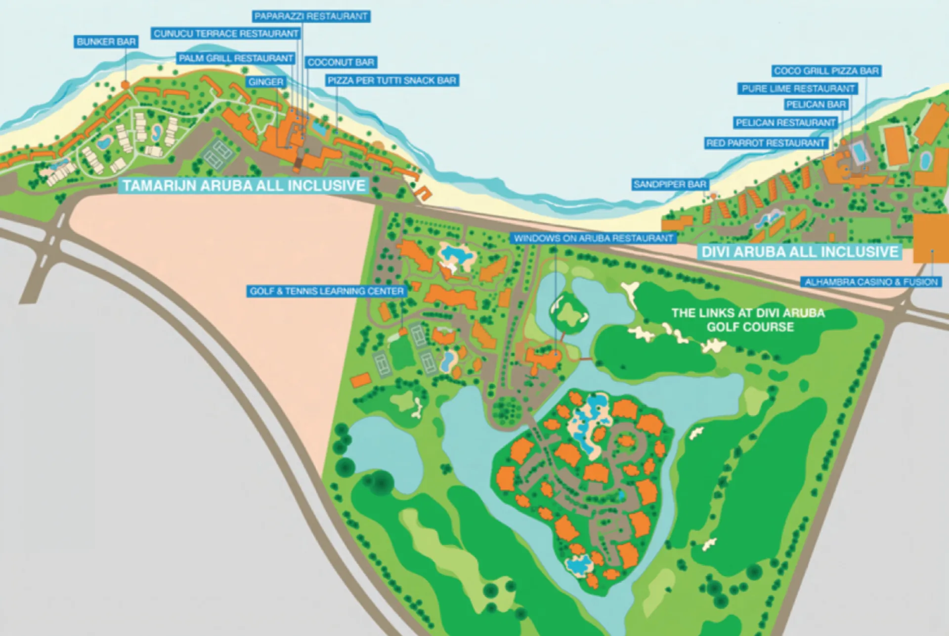 Divi Aruba Map