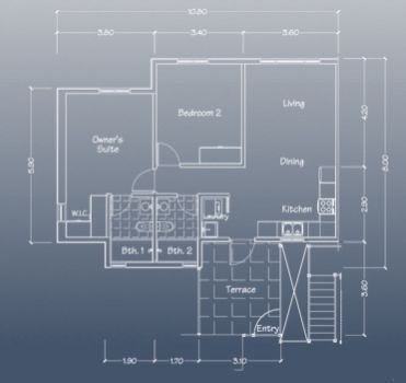 Floor plan of Caribbean Town - San Juan - 2BR 2BA