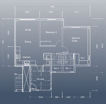 Floor plan of Caribbean Town - Port Au Prince - 2BR 2BA