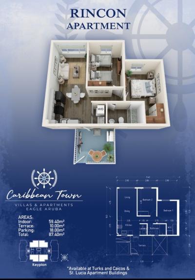 Caribbean Town - Rincon - 2BR 1BA