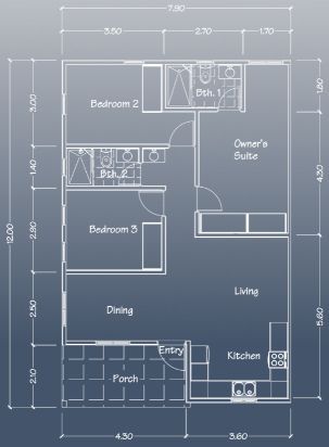 Floor plan of Caribbean Town - Villa Nevis